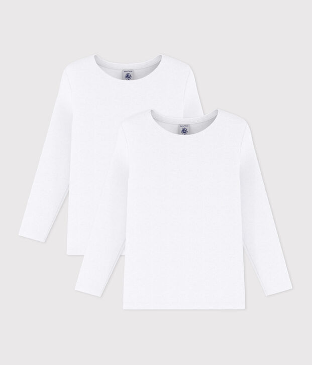 2er-Set lang&auml;rmelige wei&szlig;e T-Shirts f&uuml;r Jungen vielfarbig