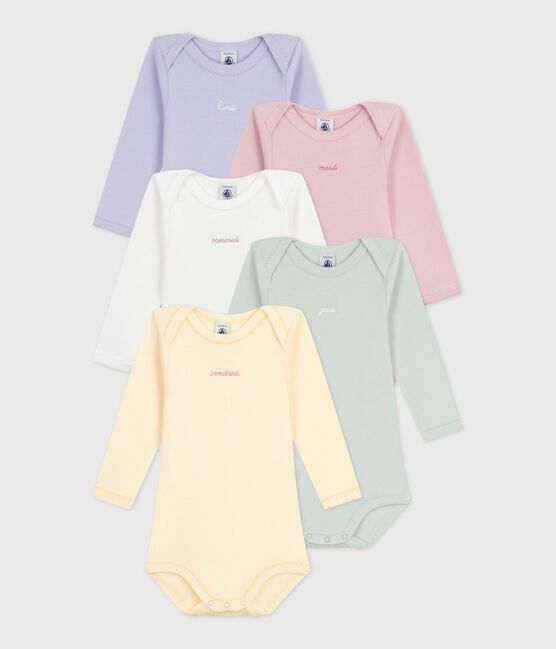 Set langärmeliger Baby-Bodys aus Baumwolle mit Wochentagen variante 1