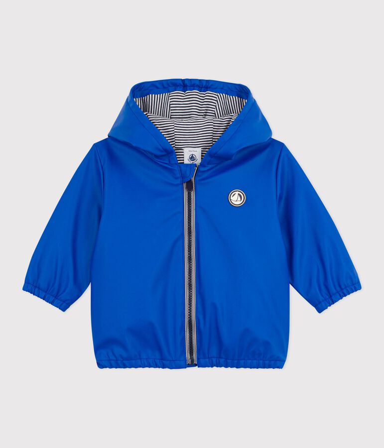 Baby-Jacke aus einfarbigem PU blau