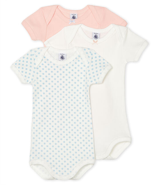 Trio kurzärmelige Baby-Bodys für Mädchen variante 1