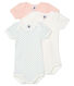 Trio kurzärmelige Baby-Bodys für Mädchen