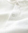 Kurzärmeliger Baby-Body aus Bio-Baumwolle mit Kragen weiss MARSHMALLOW