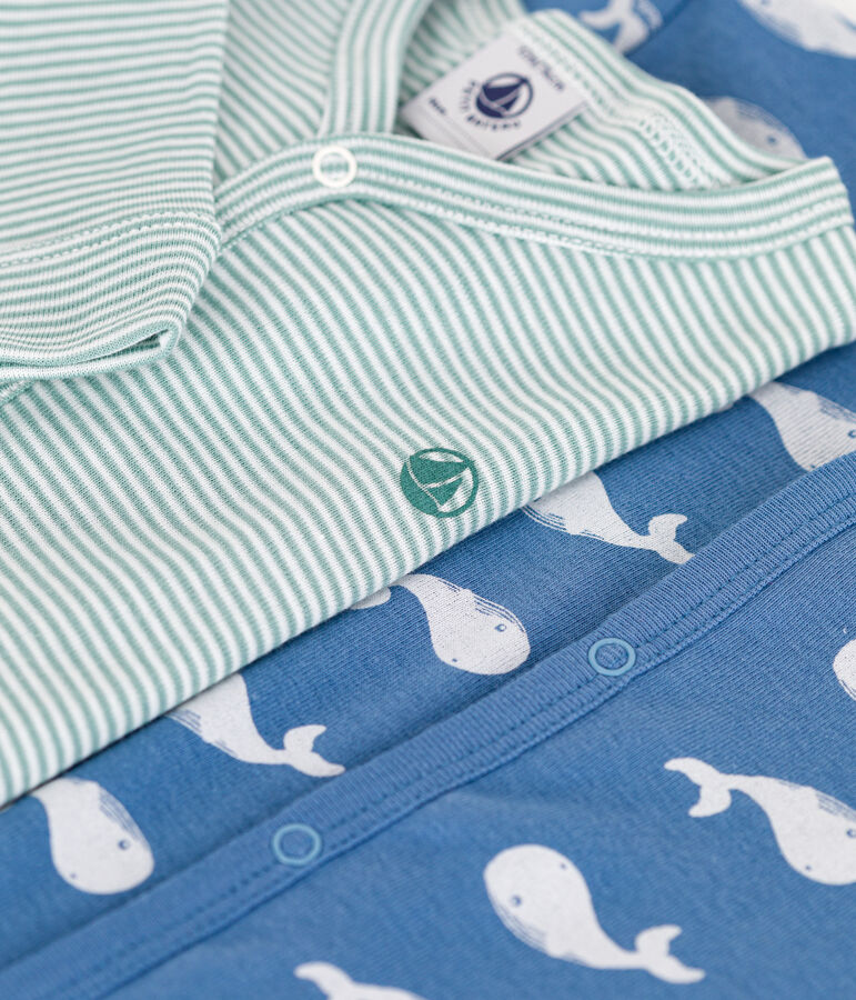 Baby-Pyjamas aus Baumwolle im 2er-Set vielfarbig