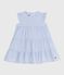 Ärmelloses, gestreiftes Babykleid aus Popeline BLEU/ MULTICO