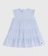 Ärmelloses, gestreiftes Babykleid aus Popeline
