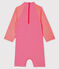 Baby-Badeanzug aus recyceltem Material rosa GEISHA/weiss MARSHMALLOW