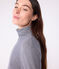 Damen-Rollkragenshirt "L'Iconique" aus Baumwolle blau SMOKING/weiss MARSHMALLOW