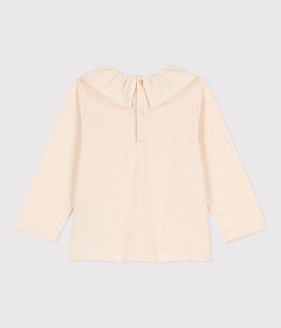 Langärmelige Babybluse aus geflammtem Jersey naturfarben AVALANCHE