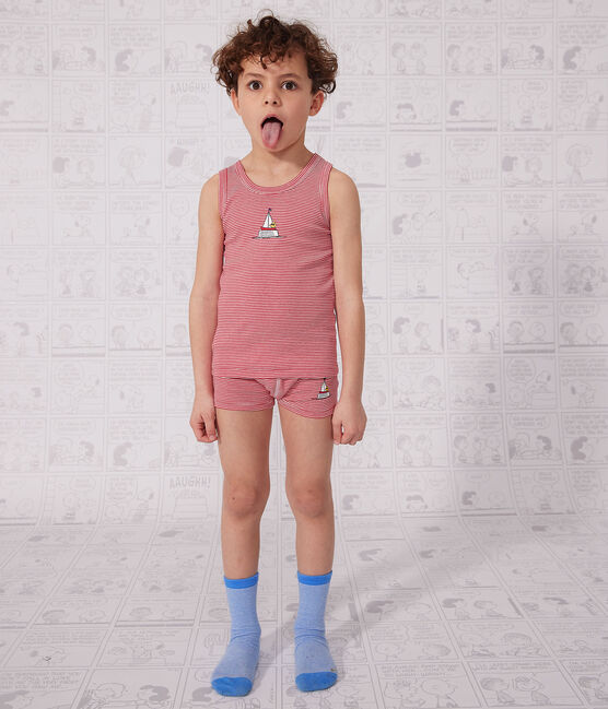 3er-Set Unterhemden Petit Bateau X Snoopy aus Baumwolle für Jungen variante 1