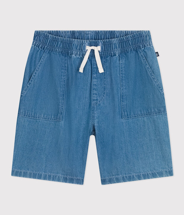 Shorts aus leichtem Denim Kinder/Jungen blau