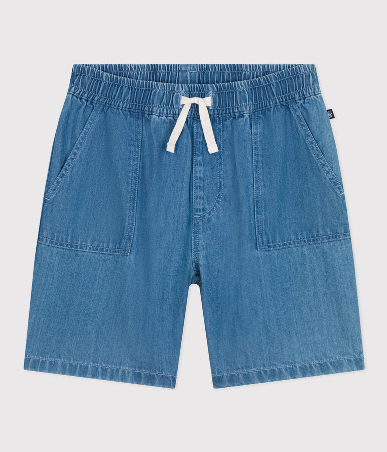 Shorts aus leichtem Denim Kinder/Jungen blau