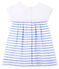 Kurzärmeliger Baby-Body für Mädchen weiss MARSHMALLOW/blau RIYADH