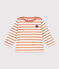 Baby-Streifenshirt aus dickem Jersey rosa AVALANCHE/weiss SIENNA