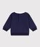 Baby-Sweatshirt aus Baumwolle im Colorblock blau/naturfarben