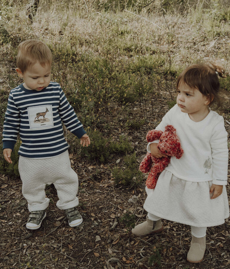 Langer Overall Petit Bateau x Deyrolle blau/vielfarbig