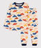 Kinderpyjama aus Baumwolle weiss AVALANCHE/ MULTICO