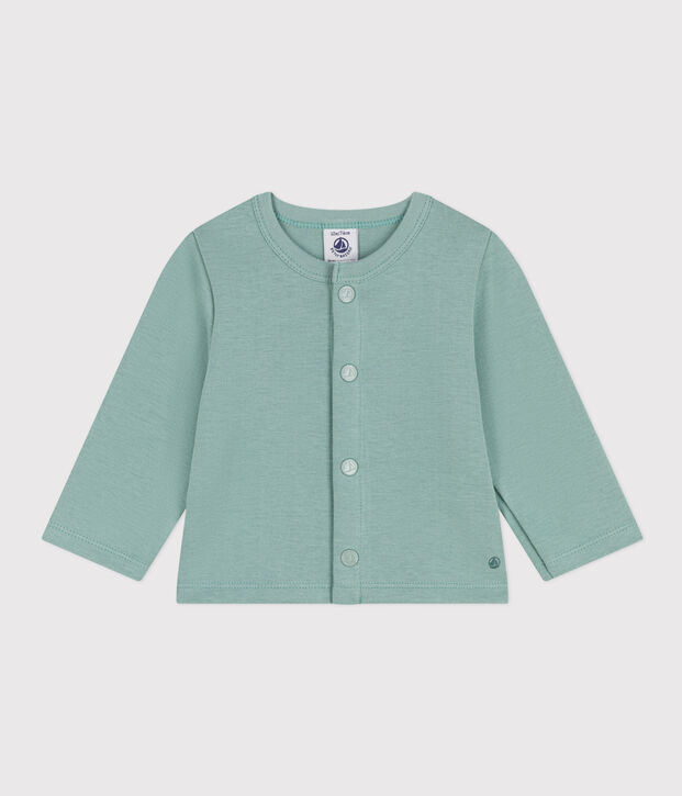 Baby-Cardigan aus dichtem Jersey gr&uuml;n