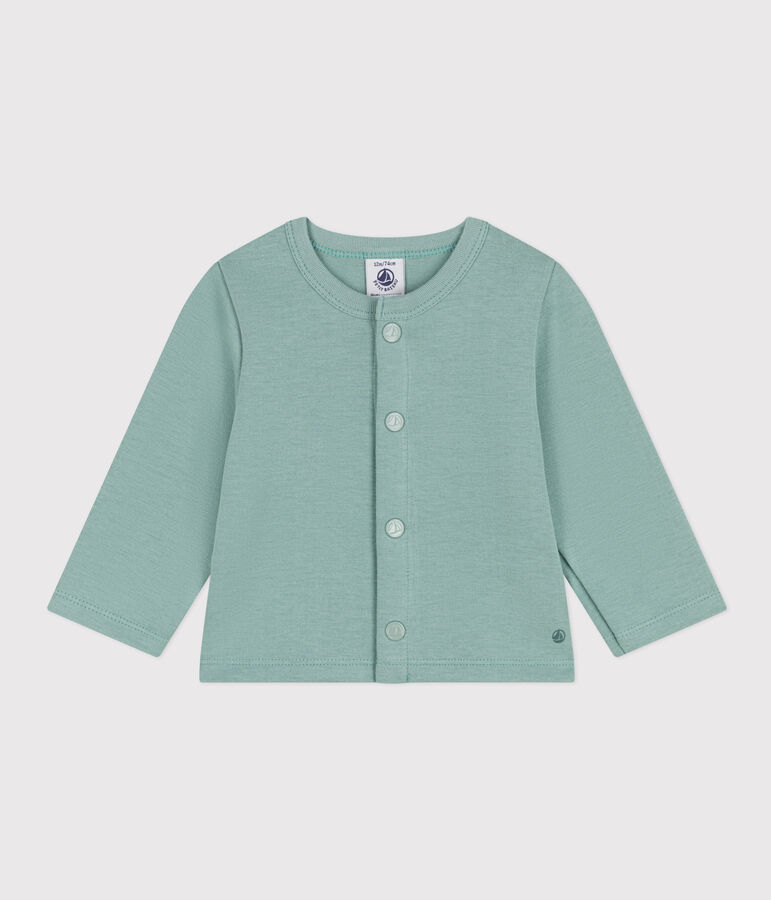 Baby-Cardigan aus dichtem Jersey gr&uuml;n