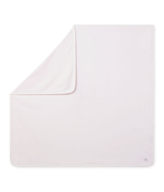 Unisex-Baby-Decke mit Milleraies-Ringelmuster rosa VIENNE/weiss ECUME