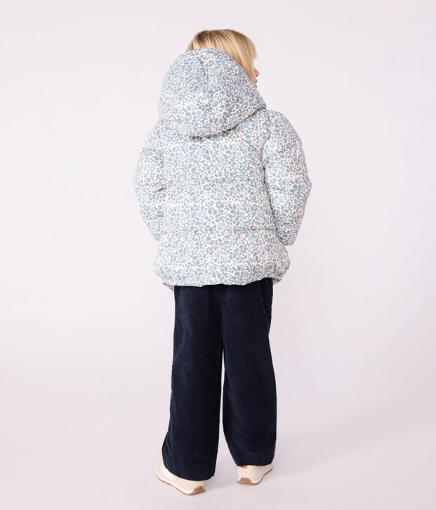 Kinder-Winterjacke mit Muster naturfarben/vielfarbig