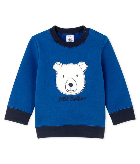Baby-Sweatshirt aus Molton für Jungen blau LIMOGES