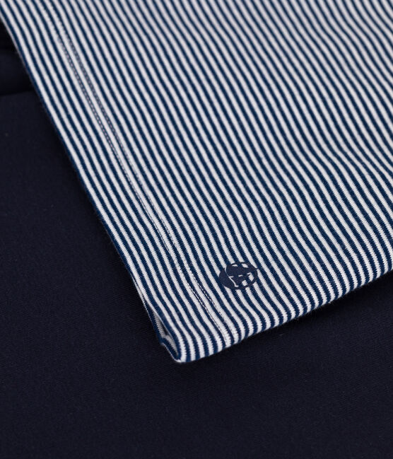 Kinder-Kurzpyjama aus Baumwolle mit Streifen blau MEDIEVAL/weiss MULTICO