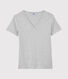 Klassisches Damen-T-Shirt aus Baumwolle mit V-Ausschnitt
