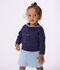 Baby-Shorts aus besticktem Chambray blau