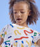 Kurzärmeliges Kleid mit Printmotiv aus Baumwolle Kinder/Mädchen weiss MARSHMALLOW/weiss MULTICO