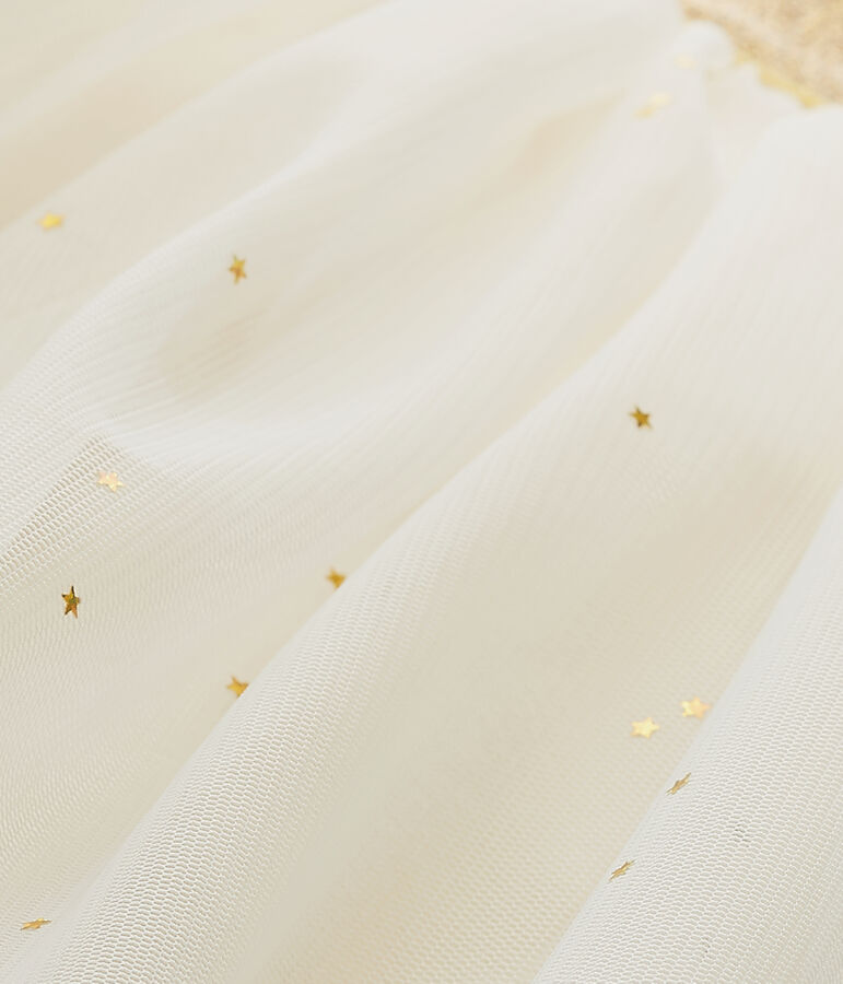 M&auml;dchen-T&uuml;llrock mit Sternenmuster beige COQUILLE/gelb DORE