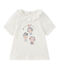 Baby-Mädchen-Kurzarmshirt weiss MARSHMALLOW/blau SMOKING
