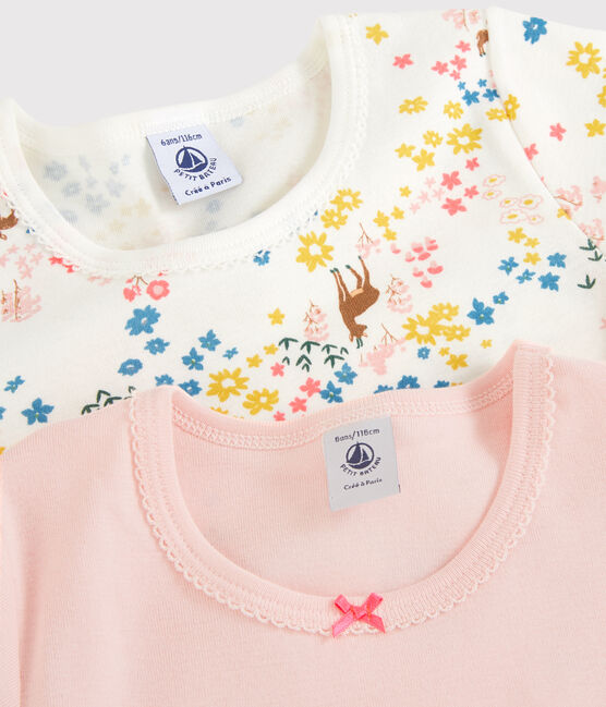 2er-Set kurzärmeligen T-Shirts aus Bio-Baumwolle für Mädchen variante 1