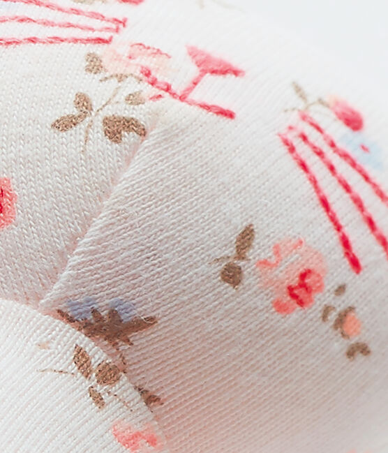 Doudou lapin bébé mixte imprimé rosa VIENNE/weiss MULTICO
