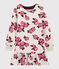 Langärmeliges Kinderkleid für Mädchen beige MONTELIMAR/weiss MULTICO