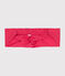 Kinder-Stirnband aus einfarbigem Leinenstoff rosa GLOSS