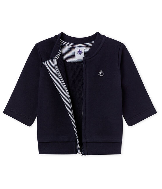 Baby-cardigan mit reissverschluss aus molton jungen blau SMOKING