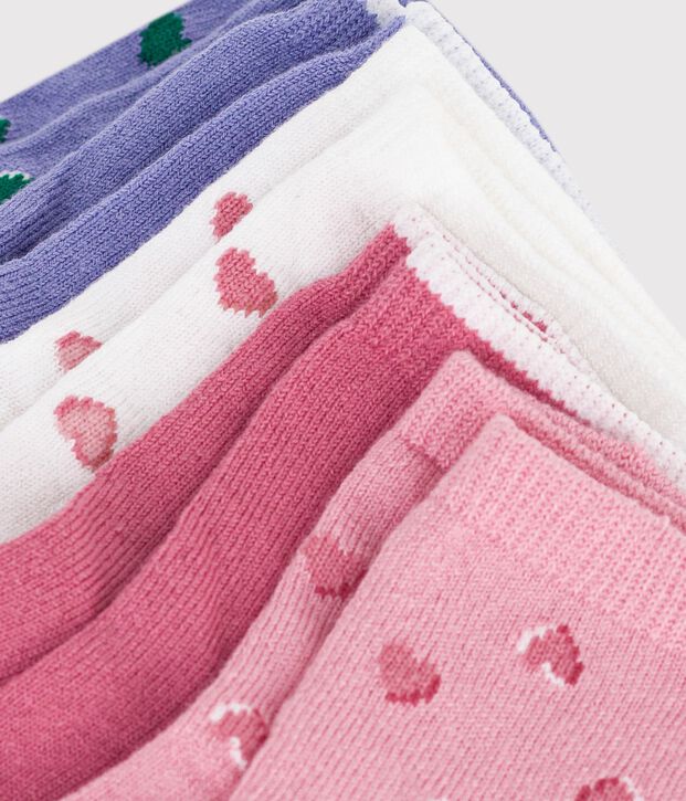 5er-Set Baby-Socken aus Baumwolle mit Herzmotiv vielfarbig