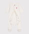 UNISEX-BODYJAMA AUS SAMT weiss MARSHMALLOW