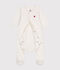 Unisex-Strampler aus Nicki mit integriertem, einfarbigem Body weiss
