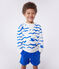 Kinder-Sweatshirt aus bedruckter Baumwolle weiss MARSHMALLOW/weiss MULTICO