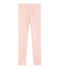 Leggings aus Wolle und Baumwolle für Kinder rosa CHARME/weiss MARSHMALLOW