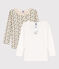 2er-Set langärmelige T-Shirts mit Blumenmotiv für Mädchen variante 2