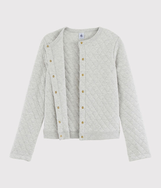 Cardigan aus Rundstrick für Damen grau BELUGA CHINE