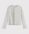 Cardigan aus Rundstrick für Damen grau BELUGA CHINE