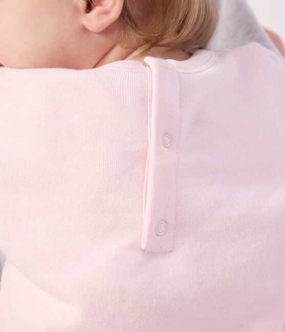 Baby-Baumwoll-Kapuzenpullover mit Muster rosa BARELY