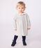 Langärmeliges Baby-Kleid mit Kragen aus einfarbigem Flanell grau FUMEE CHINE