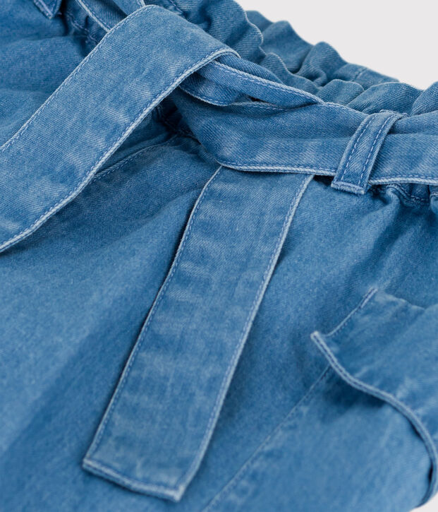 Shorts aus Bio-Denim f&uuml;r M&auml;dchen blau