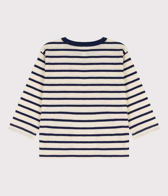 Langärmeliges Baby-T-Shirt aus Baumwolle weiss AVALANCHE/ MEDIEVAL