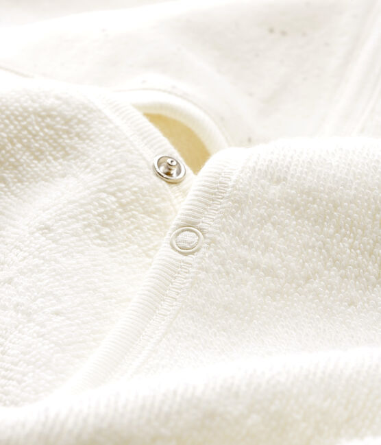 Baby-Badecape aus Frottee weiss MARSHMALLOW