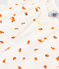 Baby-Kurzoverall aus Baumwolle mit Orangenmotiv weiss MARSHMALLOW/weiss MULTICO